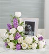 Cremation Wreath- Lavender and White