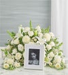 Crescent Cremation Arrangement- All White