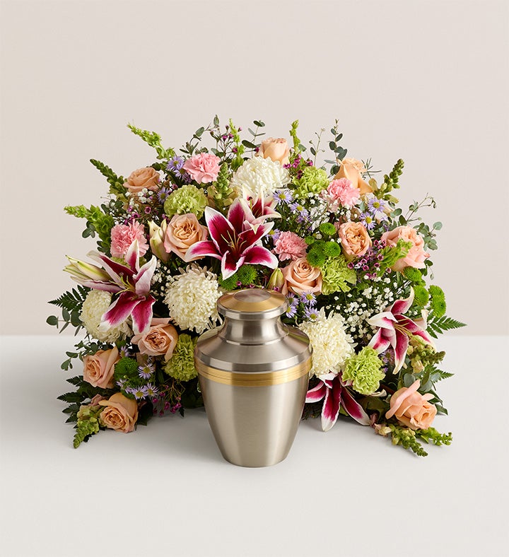 Crescent Cremation Arrangement- Pastel