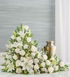 Asymetrical Cremation Arrangement- All White