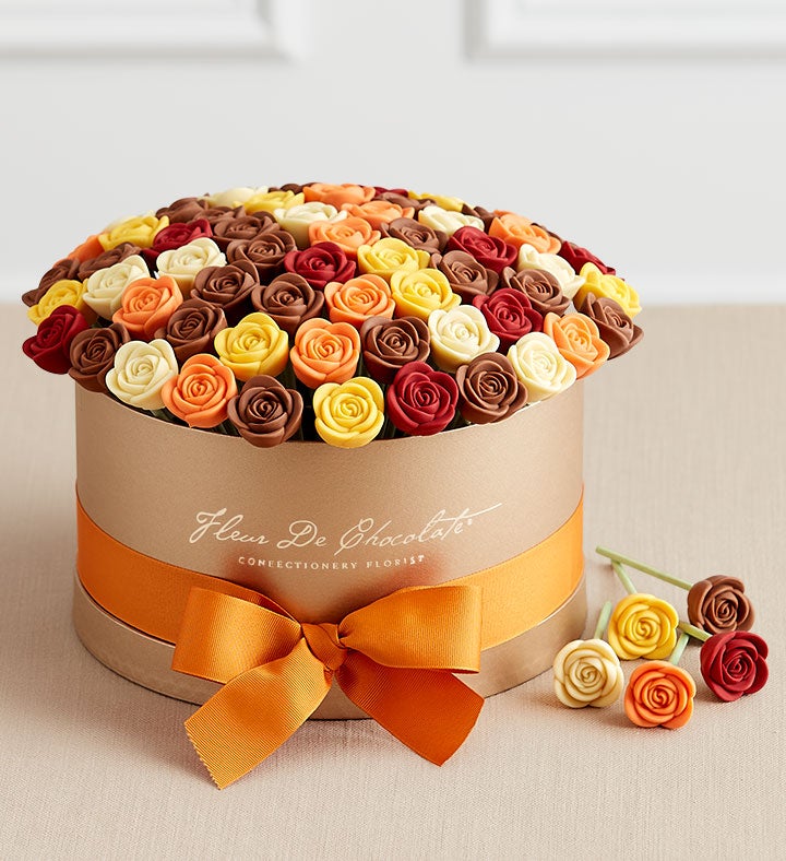 Fleur De Chocolate® Belgian Chocolate Roses Colors of Fall