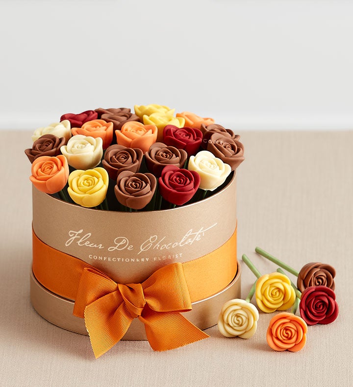 Fleur De Chocolate® Belgian Chocolate Roses Colors of Fall