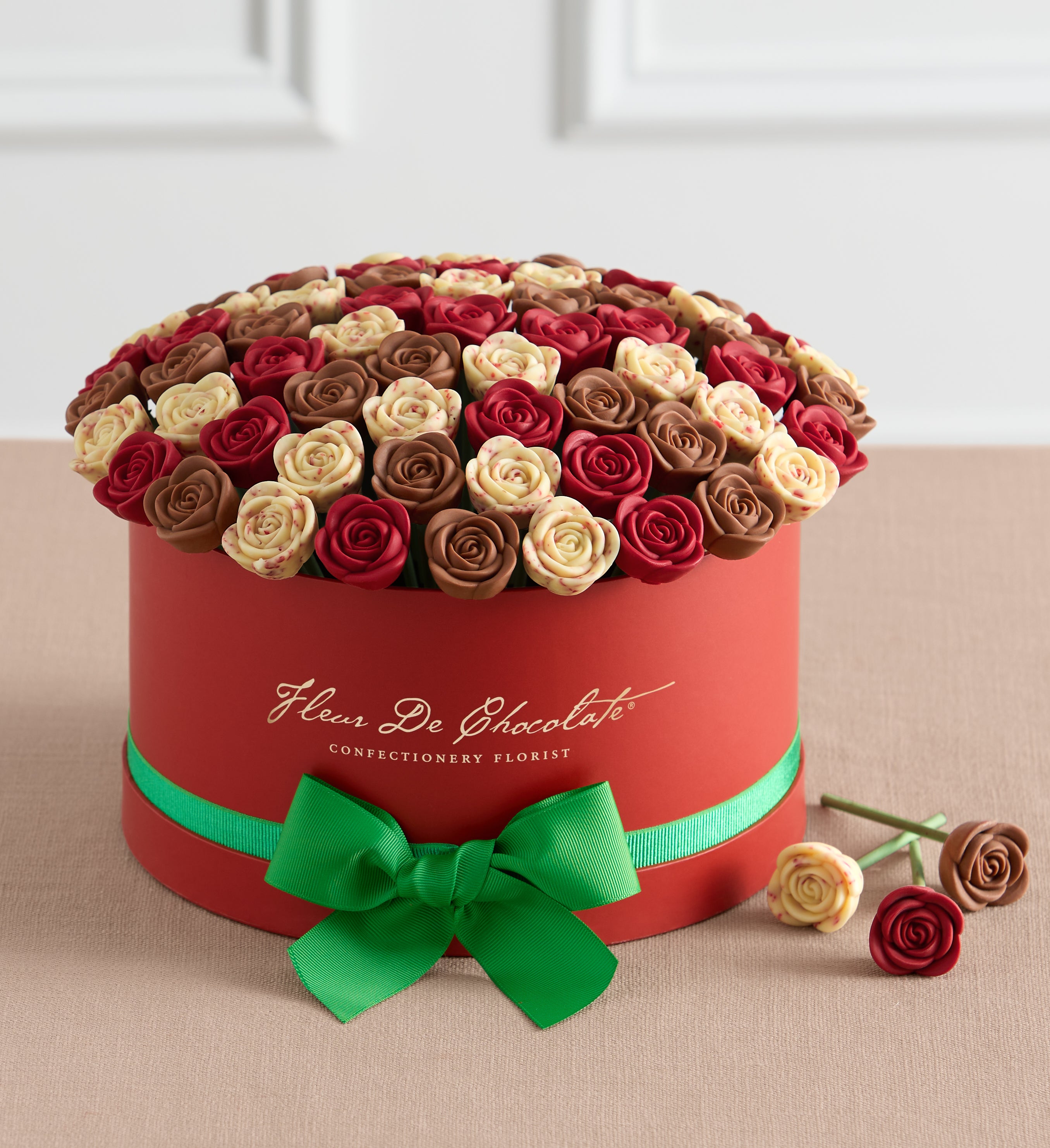 Fleur De Chocolate® Belgian Chocolate Roses   Festive Christmas