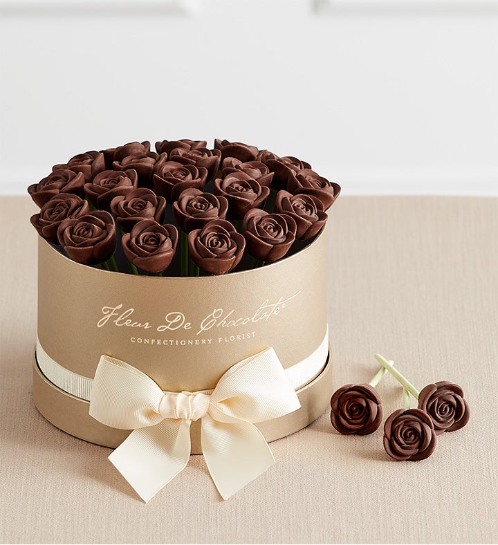 Fleur De Chocolate® Belgian Dark Chocolate Roses