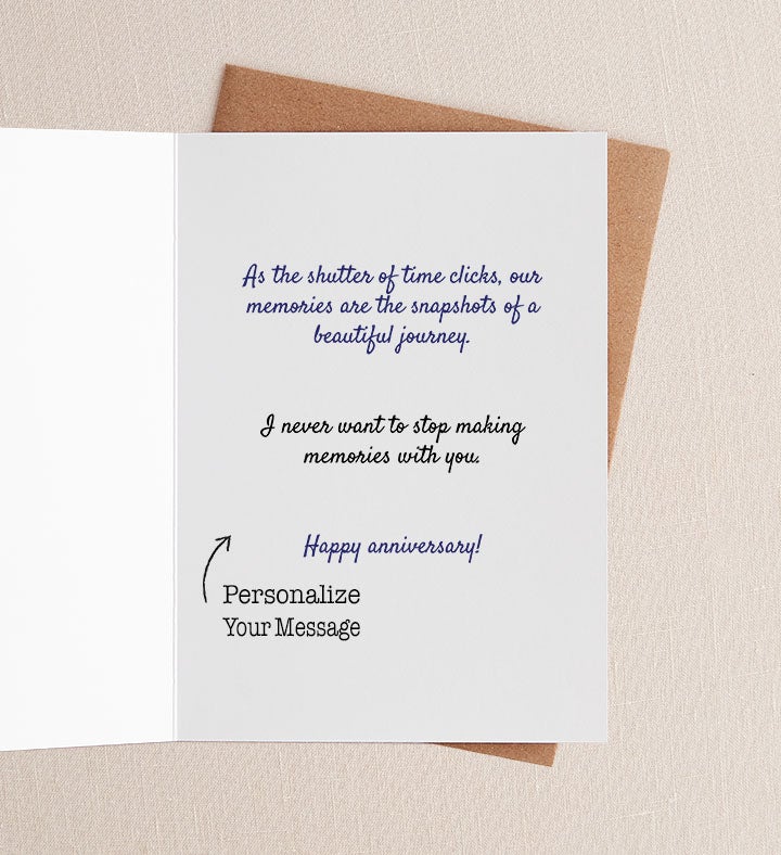 Never Want To Stop Making Memories Anniversary Greeting Card