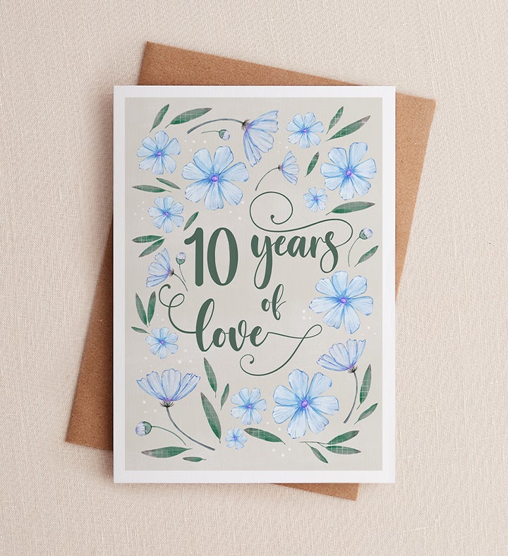 10 Year Anniversary Greeting Card