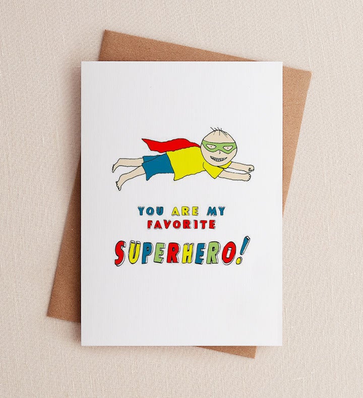 Favorite Superhero Birthday Greeting Card