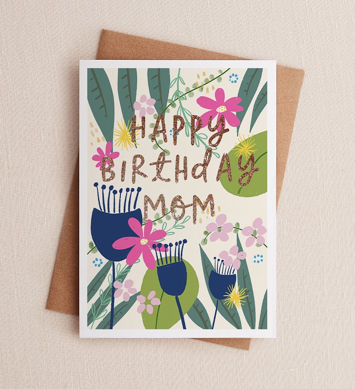 Tropical Mom Birthday Greeting Card