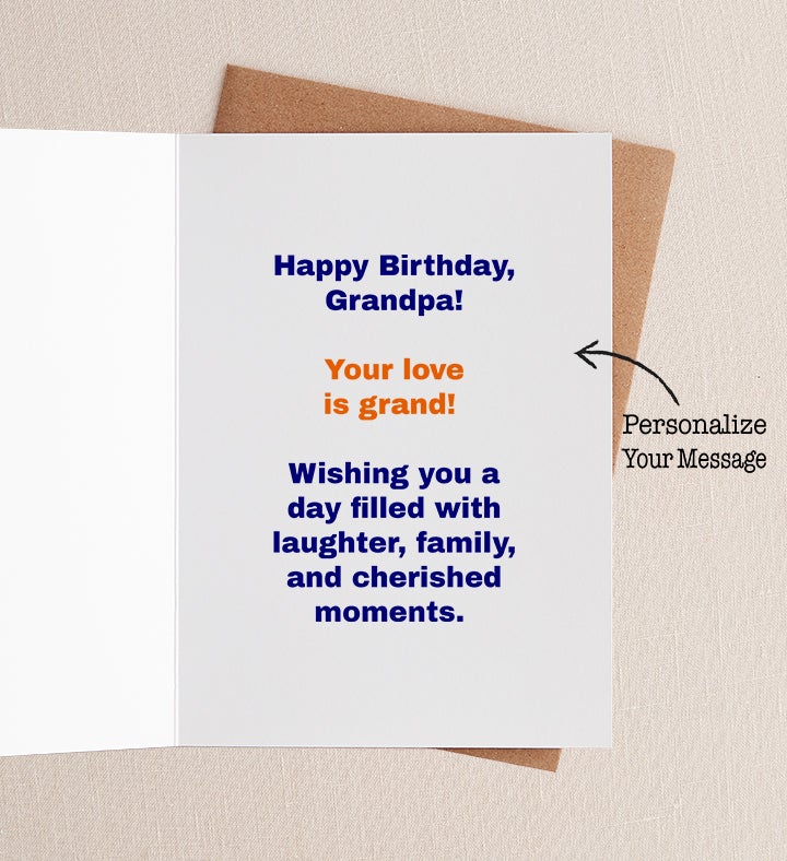 Birthday Grandpa Mustache Birthday Greeting Card