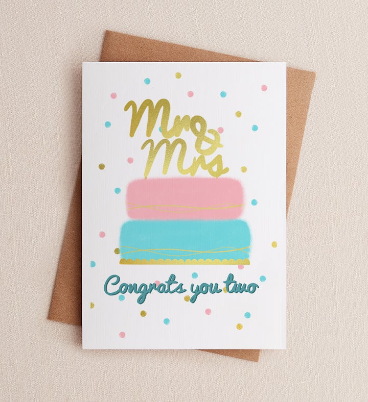 Mr. and Mrs. Wedding Greeting Card