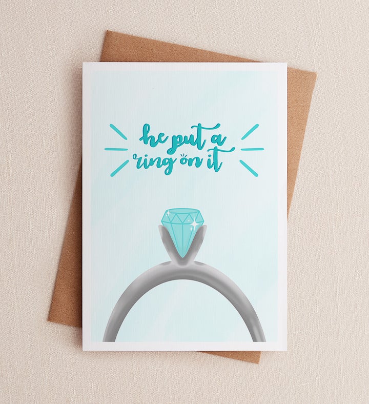 Put A Ring On It Wedding Greeting Card