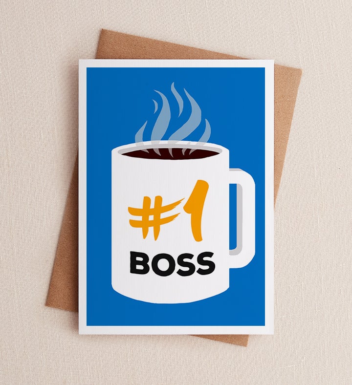 Coffee Mug Boss's Day Greeting Card