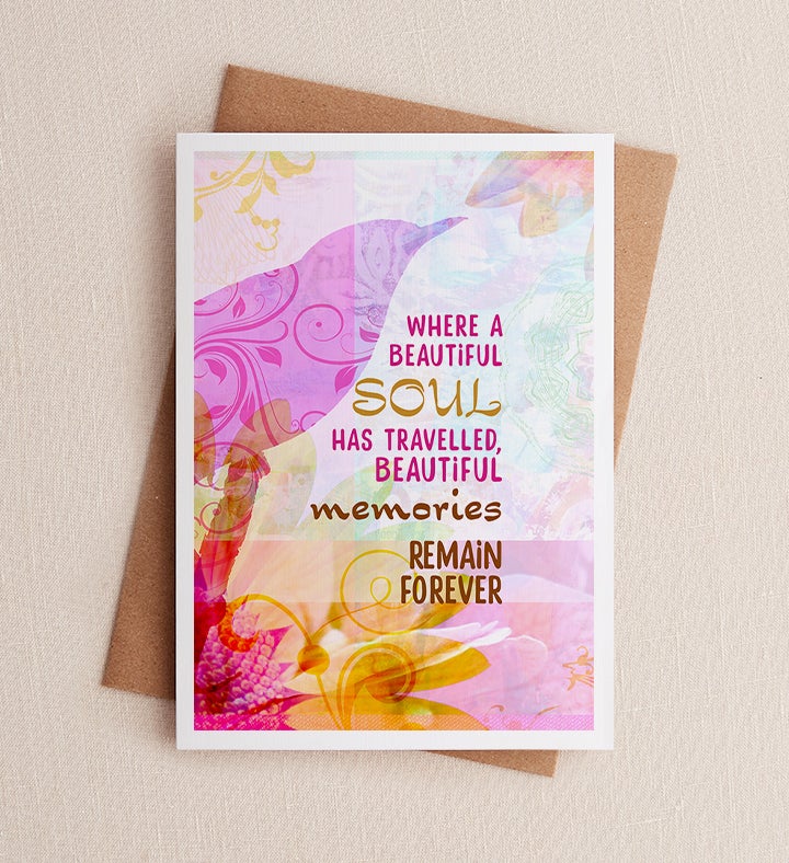 Beautiful Memories Remain Sympathy Greeting Card