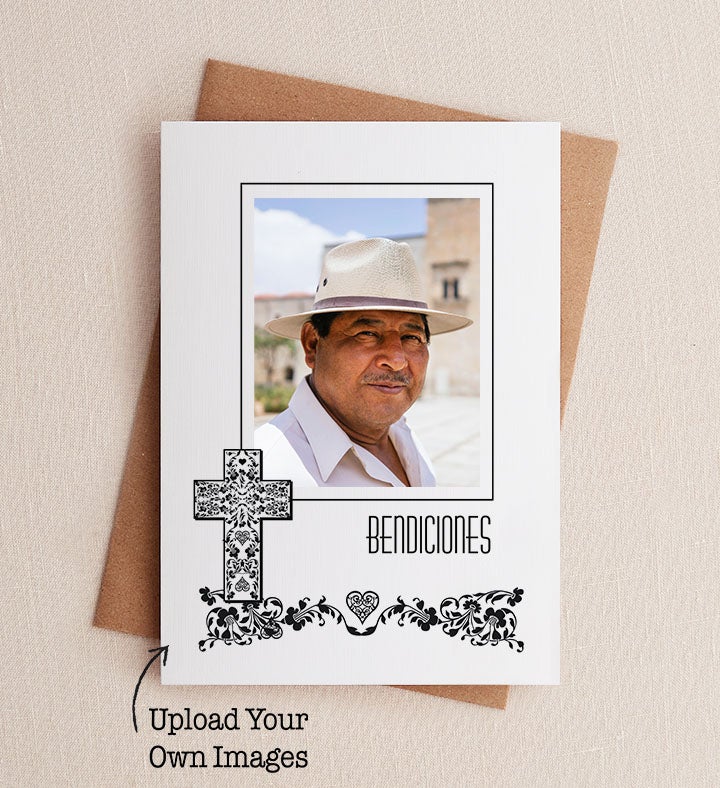 Bendiciones   Photo Card Symathy Greeting Card