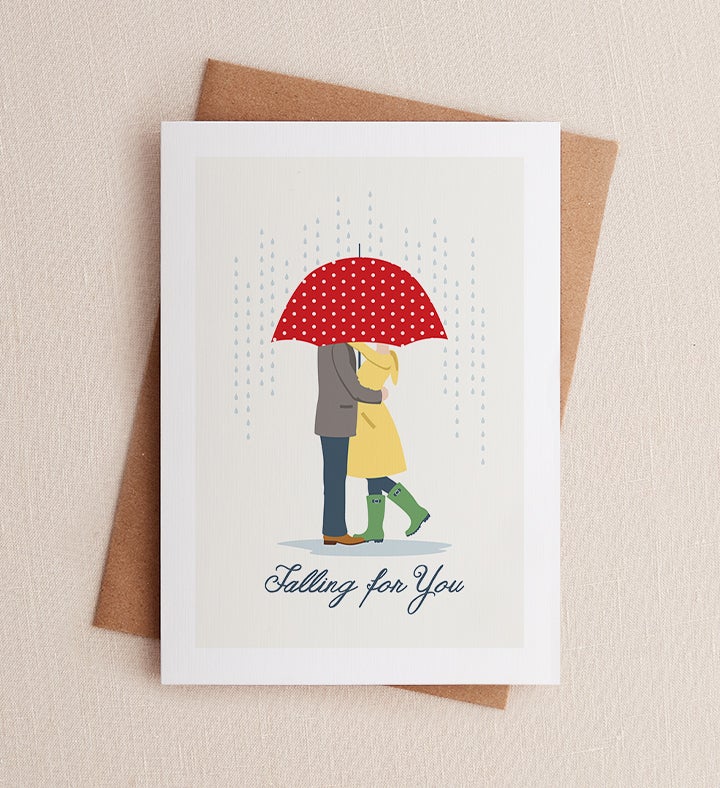 Falling For You Romance Greeting Card