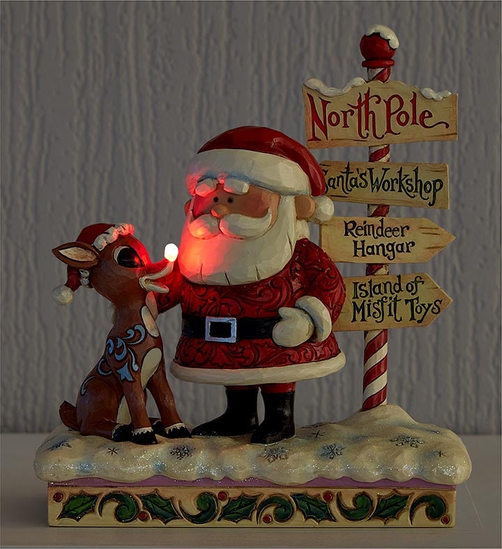 Rudolph & Santa Figurine by Jim Shore