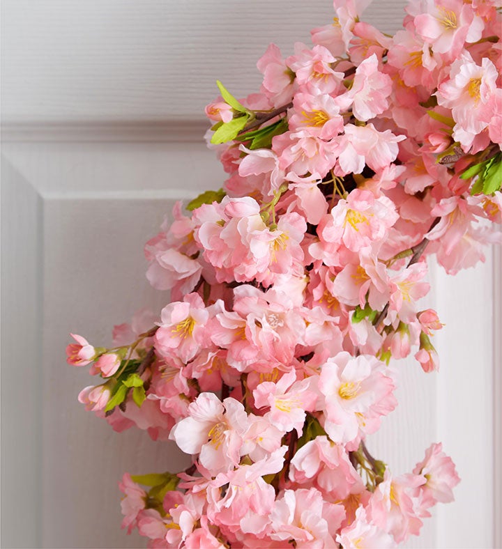 Blooming Cherry Blossom Wreath - 24” | 1800Flowers.com