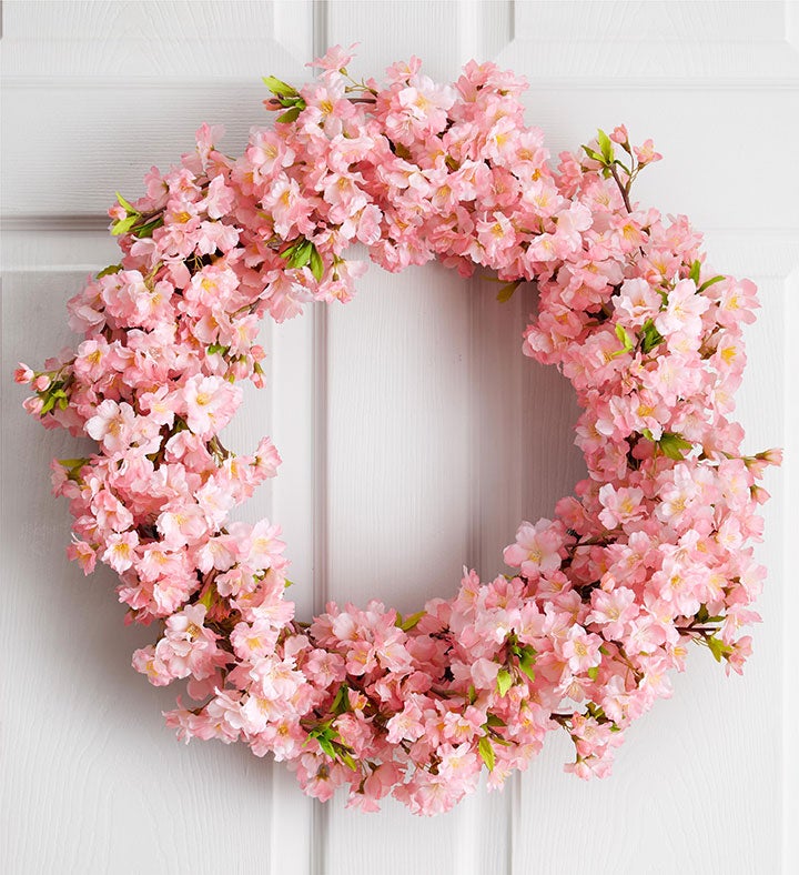 Blooming Cherry Blossom Wreath   24”