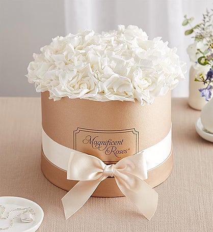 Preserved Serene Gardenias by Magnificent Roses®
