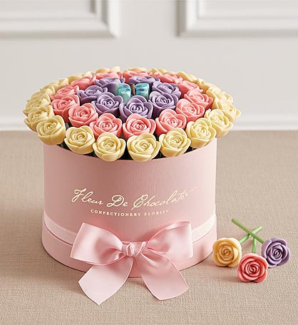 Fleur De Chocolate® Belgian Chocolate Roses - Springtime Blooms