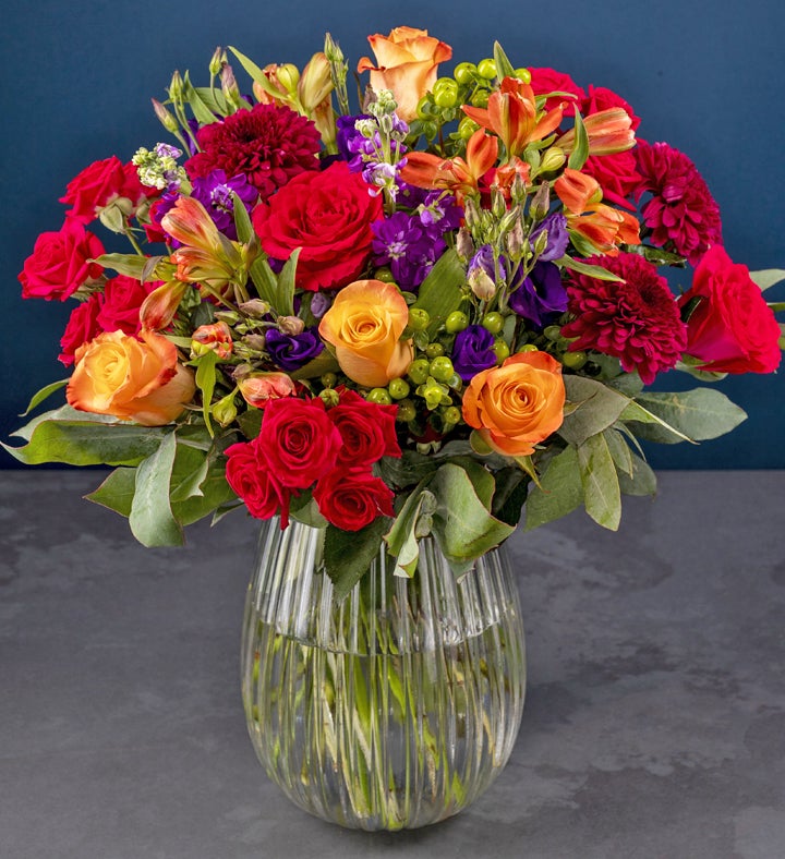 Fiery Rose Bouquet