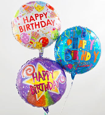 Three Mylar Balloons