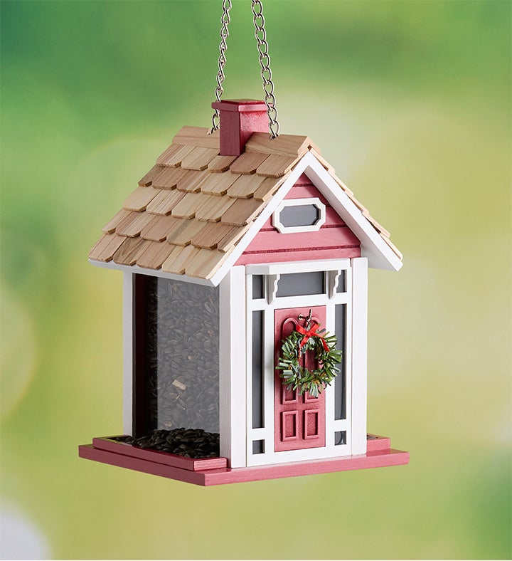 Christmas Cottage Birdfeeder