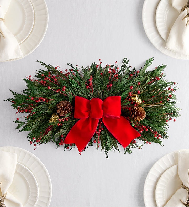 Velvet Evergreen Preserved Cedar Centerpiece