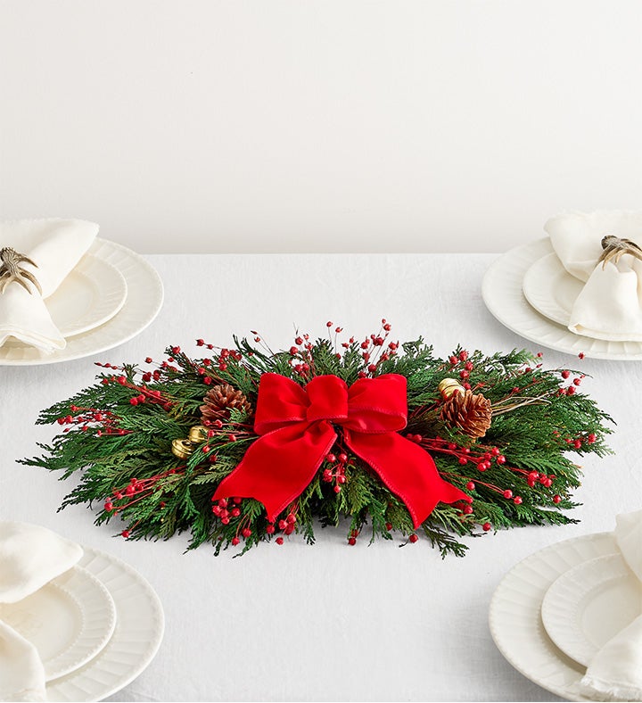 Velvet Evergreen Preserved Cedar Centerpiece