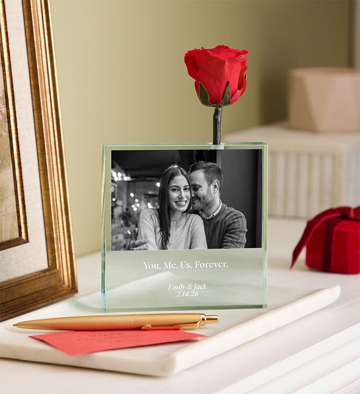 Magnificent Roses® Personalized Bud Vase for Celebration