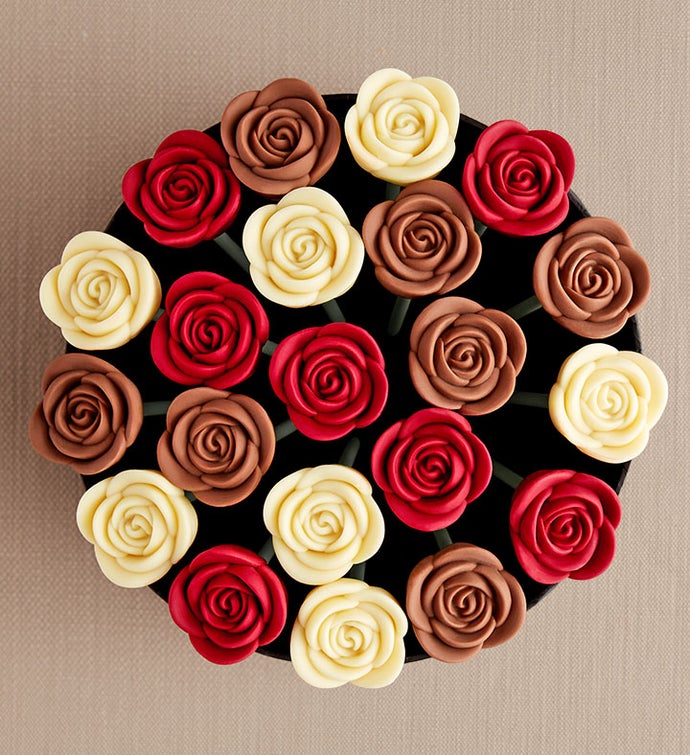 Fleur De Chocolate® Belgian Chocolate Roses for Valentine's Day