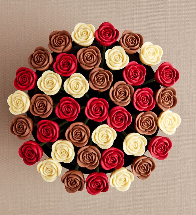 Fleur De Chocolate® Belgian Chocolate Roses for Valentine's Day