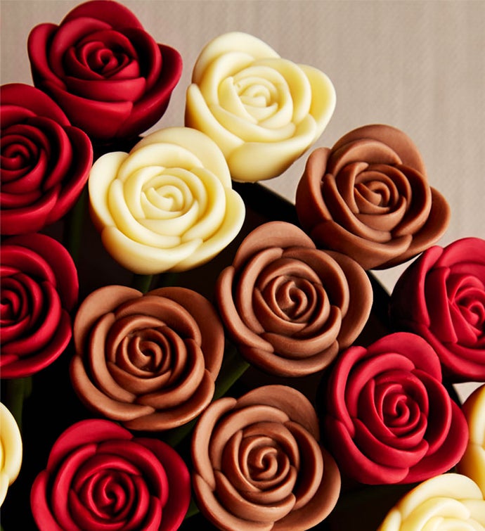 Fleur De Chocolate® Belgian Chocolate Roses for Valentine's Day