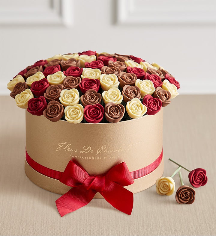 Fleur De Chocolate® Belgian Chocolate Roses   Festive Christmas