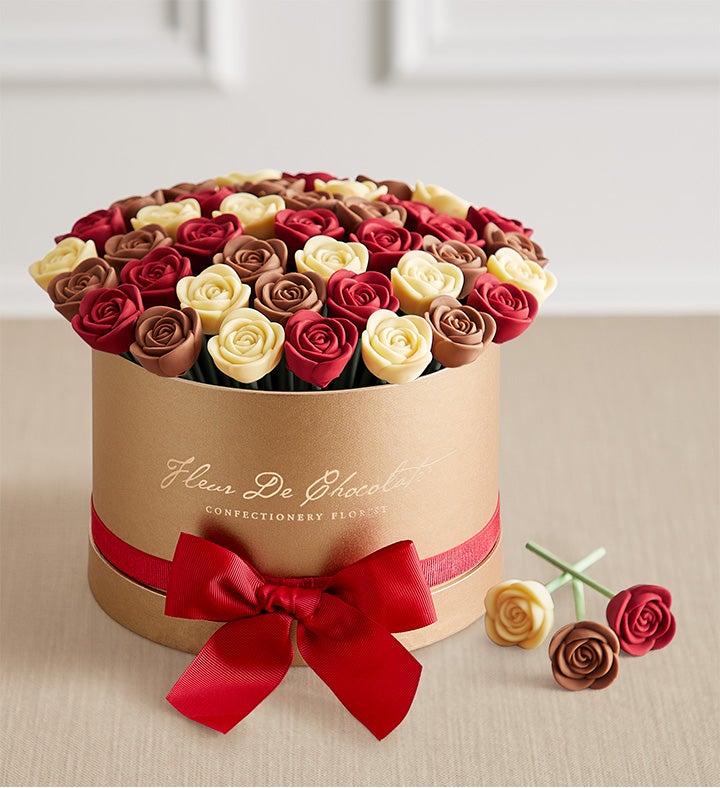 Fleur De Chocolate® Belgian Chocolate Roses - Festive Christmas