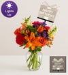 Vibrant Floral Medley™ with Happy Birthday LED Pick