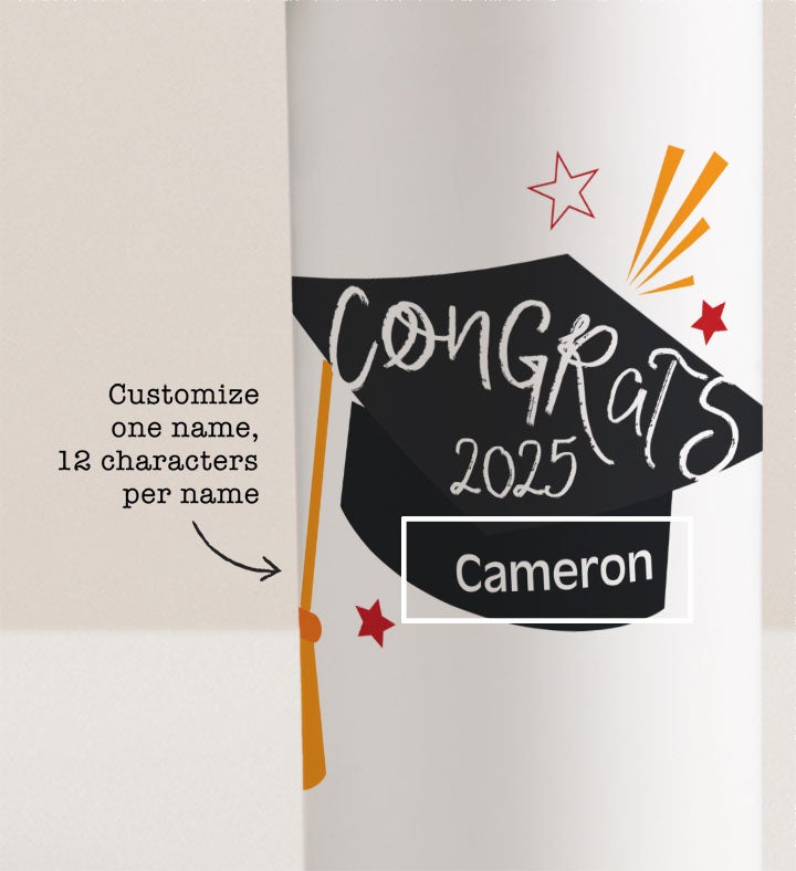 Congrats Grad Bouquet with Personalized Vase