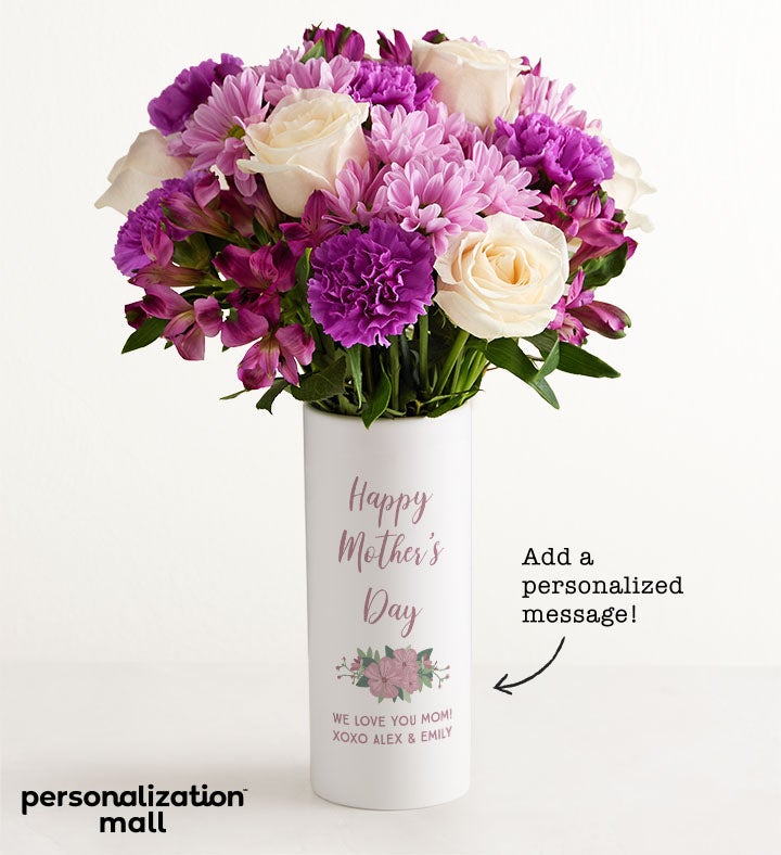 Happy Mother’s Day Bouquet with Personalized Vase