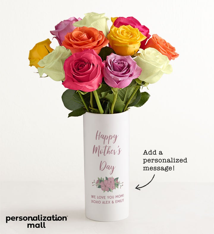 Happy Mother’s Day Bouquet with Personalized Vase
