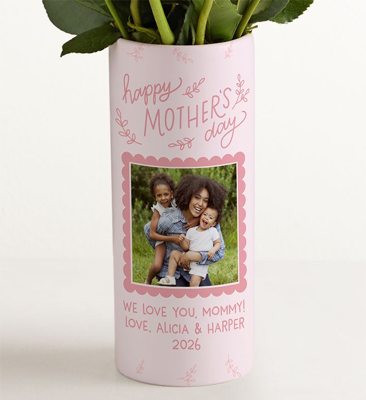 Mother’s Day Memories Bouquet with Personalized Photo Vase