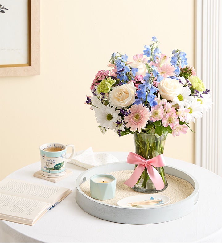 Watercolor Skies™ Delphinium Bouquet | 1800Flowers