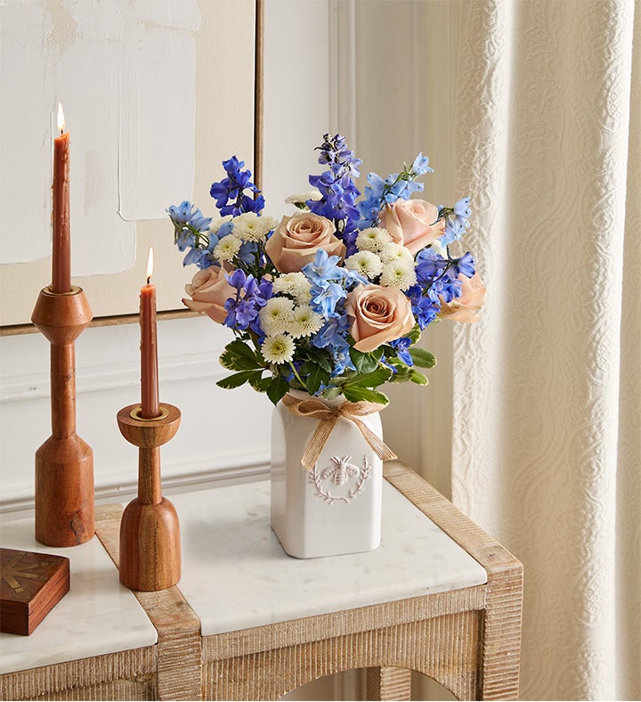 Honey Bee Buzz™ Delphinium Bouquet | 1800Flowers