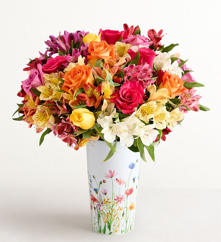 Assorted Roses & Peruvian Lilies