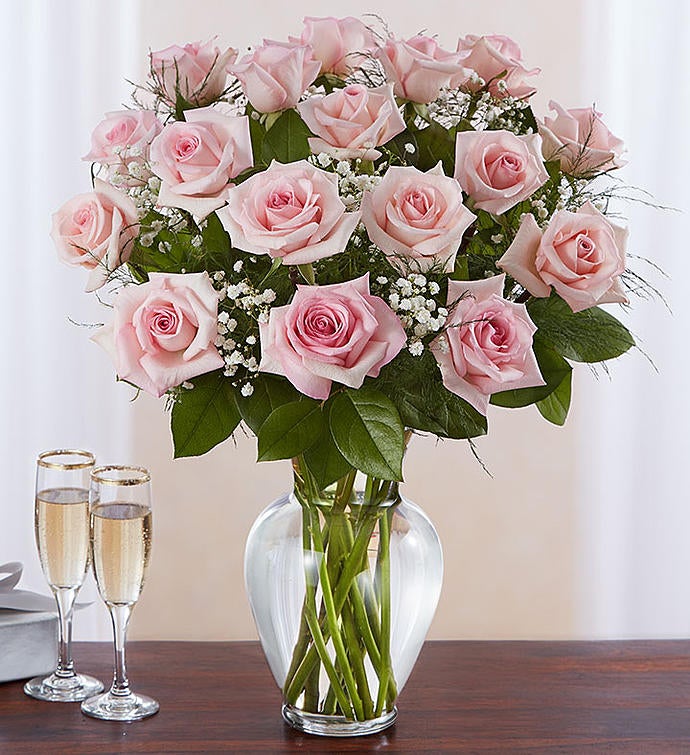 Rose Elegance™ Premium Long Stem Pink Roses | 1800Flowers.com