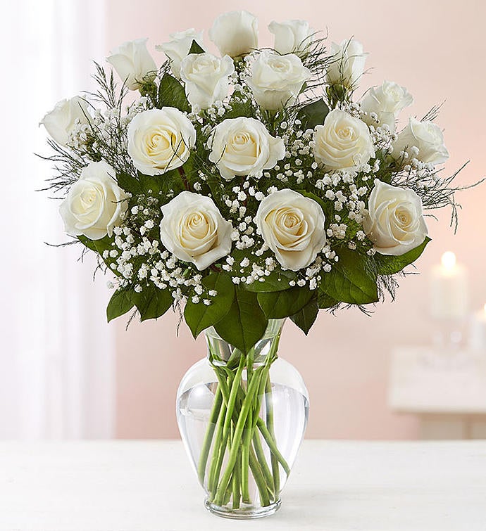 Rose Elegance™ Premium Long Stem White Roses 90109