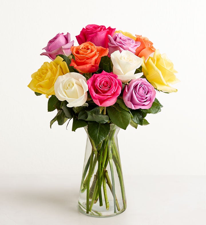 One and Two Dozen Assorted Roses