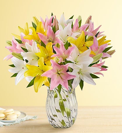 Sweet Spring Lilies + Free Vase