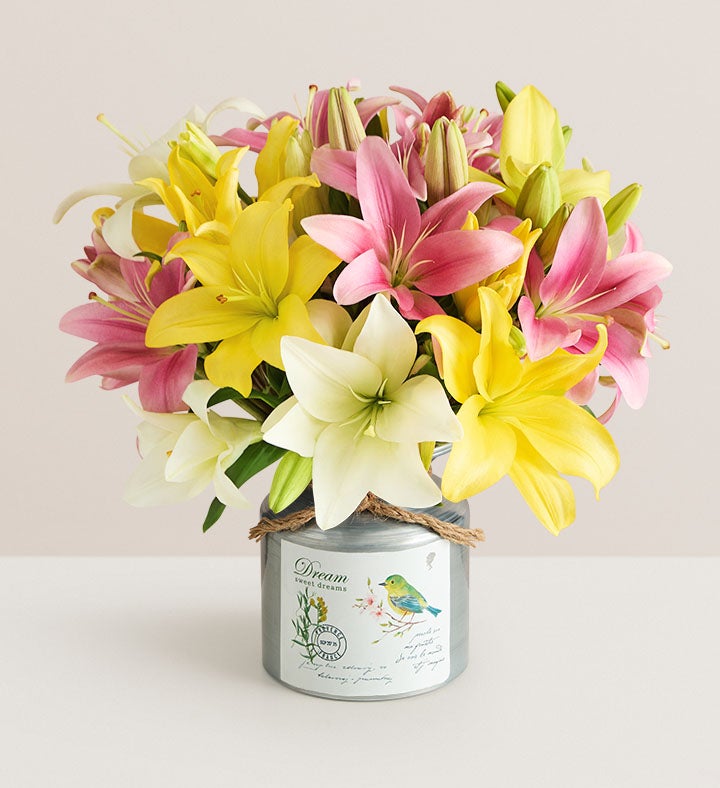 Sweet Spring Lily Bouquet + Free Vase