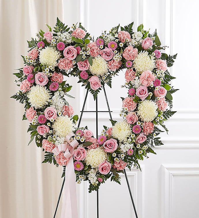 Always Remember™ Floral Heart Tribute Pink