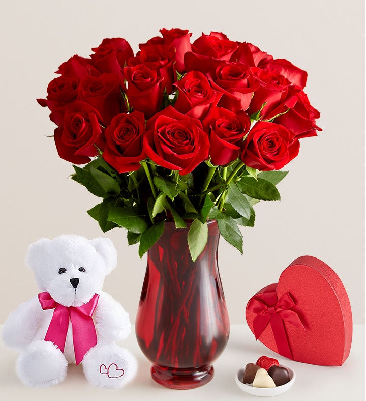 Two Dozen Romantic Red Roses